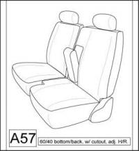 1997,1998,1999,2000 NISSAN FRONTIER XCAB/4 DOOR SEAT COVERS FOR 60/40 SPLIT WITH