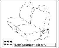 1990-1994 TOYOTA PREVIA SEAT COVERS FOR REAR 50/50 SPLIT