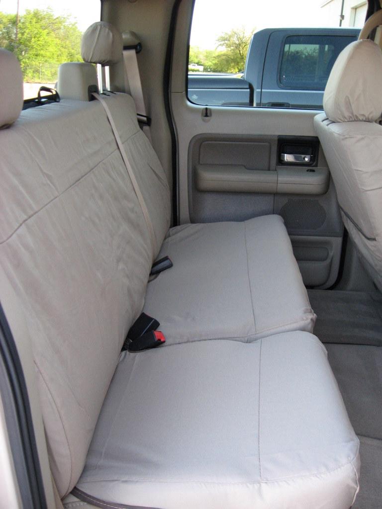 2004 2008 Ford F150 Super Cab Front And Back Seat Set Front Buckets With Integrated Seat Belts And Rear 60 40 Split Bottom Bench Durafit Covers Custom Fit Car Covers Truck Covers