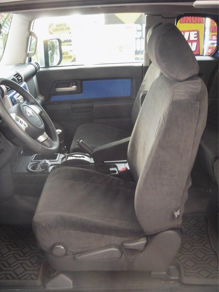 2006 2014 Toyota Fj Cruiser Front And Back Set Front Buckets With Airbags And Armrest On Drivers Side Only Rear 60 40 Bench Durafit Covers Custom Fit Car Covers Truck Covers Van
