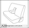 1981,1982,1983 NISSAN MAXIMA SEDAN SEAT COVERS FOR REAR BENCH WITH INTEGRATED AR